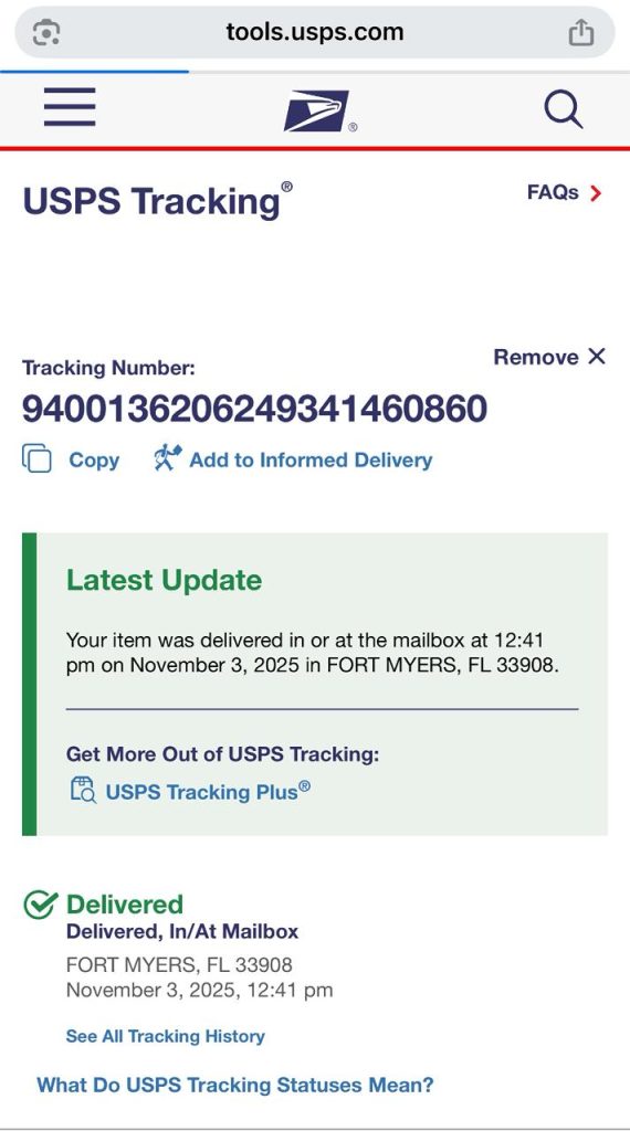 Delivery Confirmation 3