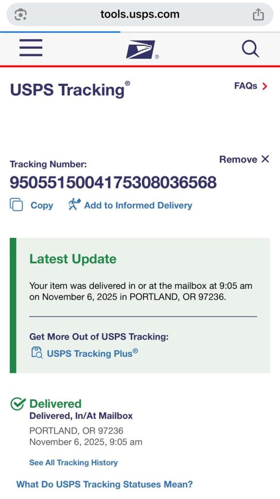 Delivery Confirmation 2