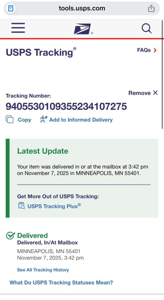 Delivery Confirmation 4